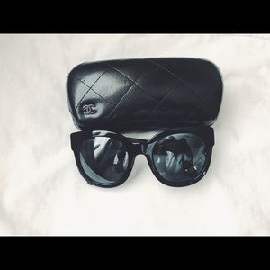CHANEL 5358 Black Acetate Butterfly Sunglasses